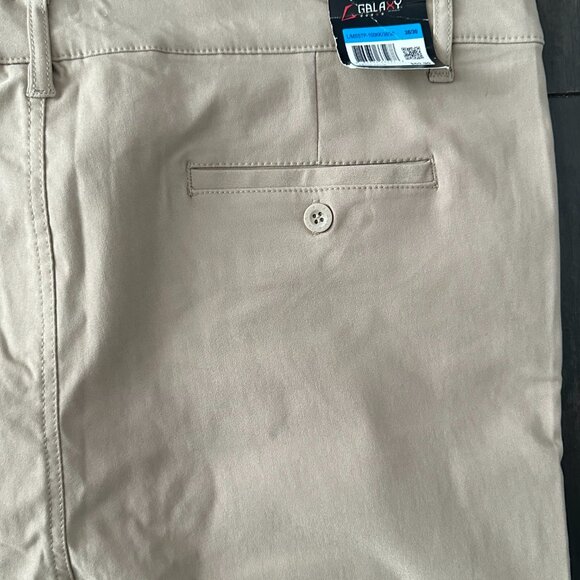 Galaxy by Harvic Men's Stretch Beige Chino Pants 38 x 30 *NWT* - Picture 8 of 16